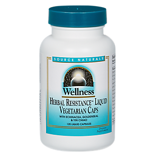Wellness Herbal Resistance with Echinacea, Goldenseal & Yin Chiao (120 Liquid Capsules)