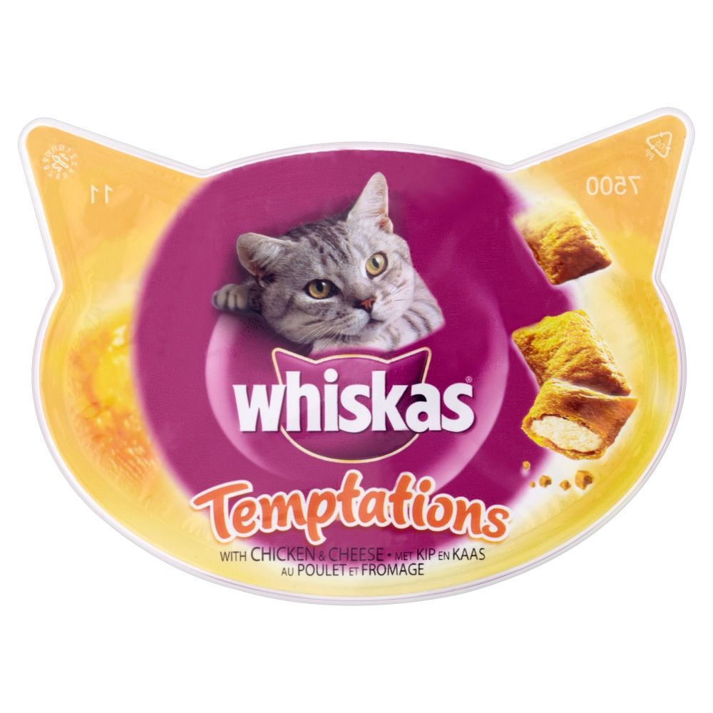Whiskas Temptations 60g - Chicken & Cheese (8 x 60g)