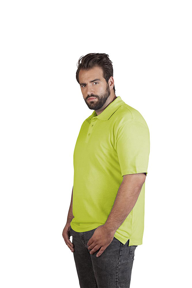 Superior Poloshirt Plus Size Herren, Wilde Limette, 4XL
