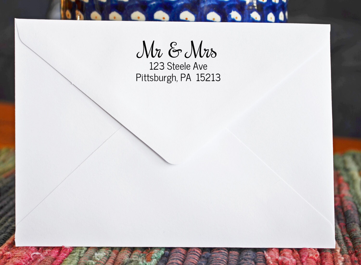 Wedding Rubber Stamps - Return Address Stamp Mr & Mrs, Sweet Sassy