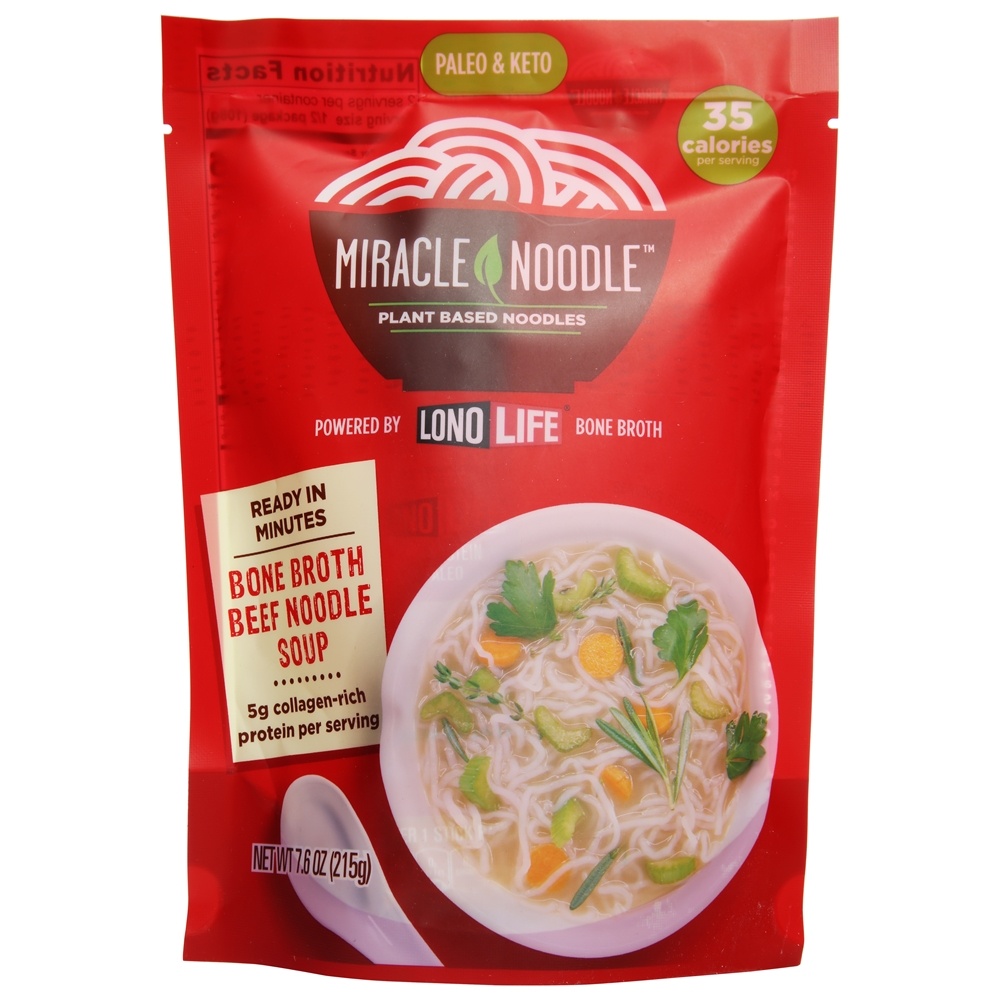 Miracle Noodle - Paleo & Keto Plant Based Noodles Beef Noodle Soup - 7.6 oz.
