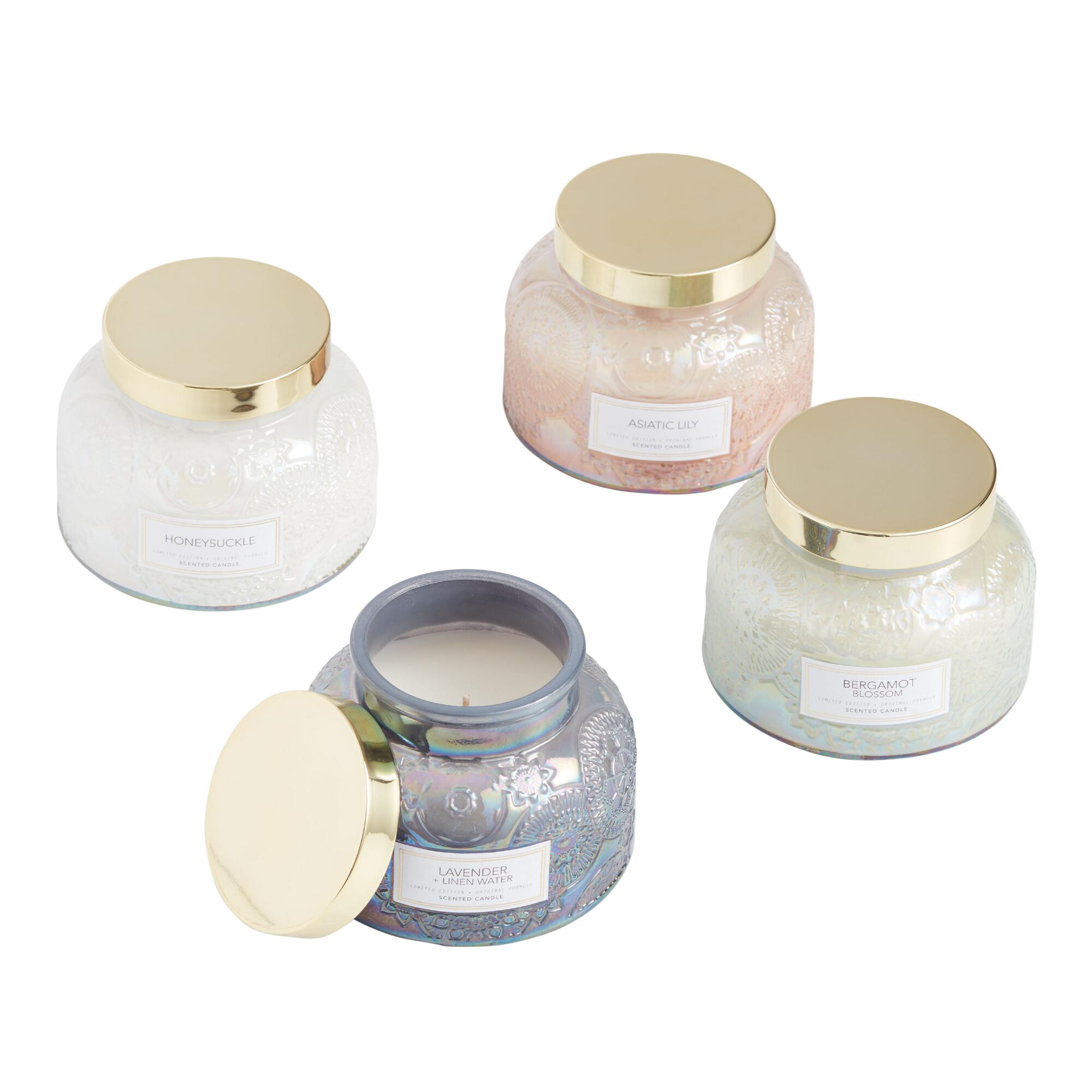 Embossed Pearlescent Scented Candle Collection by World Market