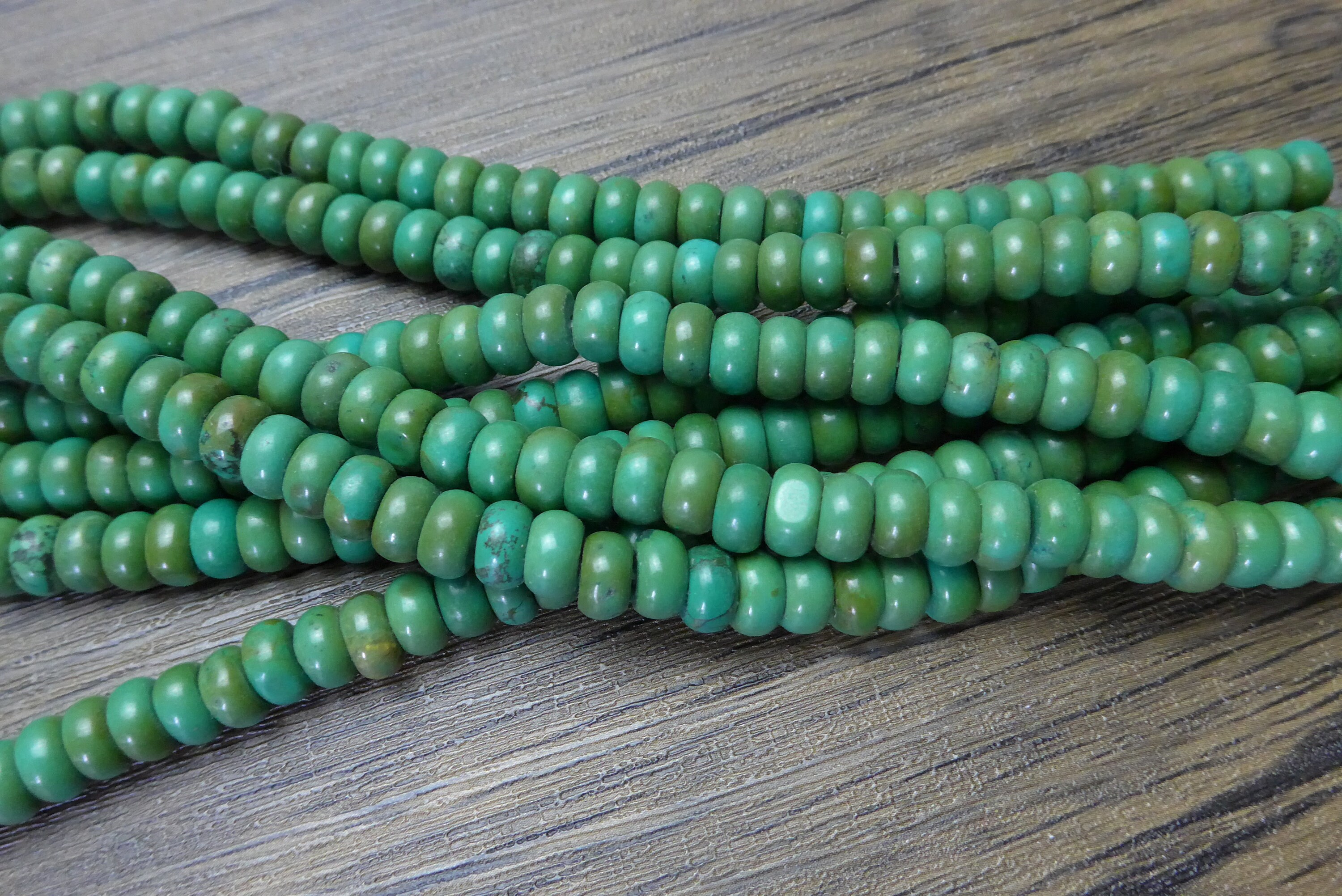 Chinese Turquoise Ab Color Rondelle Beads - Green Yellow Smooth 5x8mm For Jewelry Making