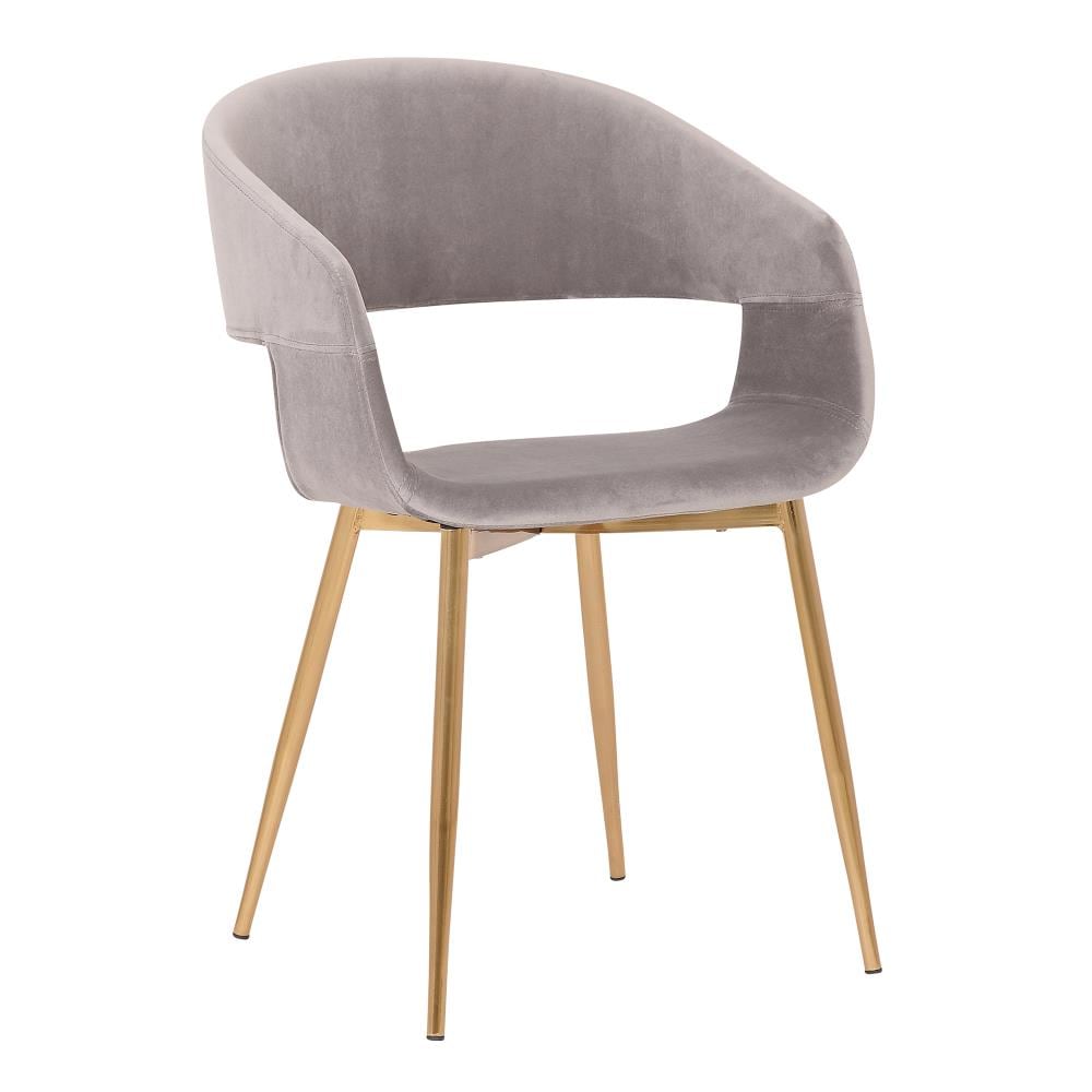 Armen Living Jocelyn Contemporary/Modern Polyester/Polyester Blend Upholstered Dining Arm Chair (Wood Frame) in Gray | LCJCCHGLDGR