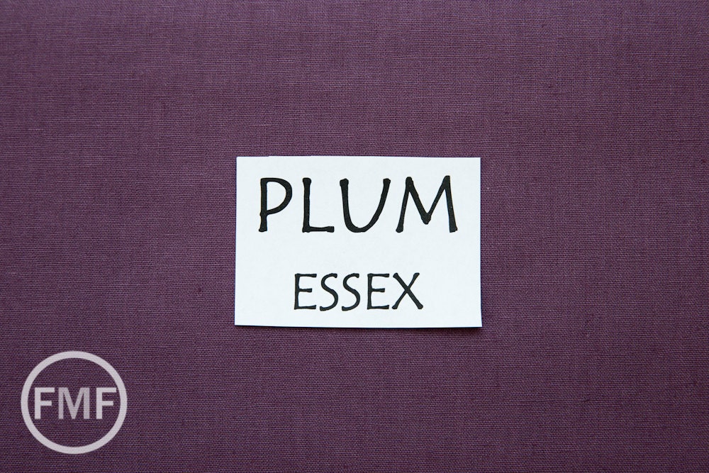 Plum Essex, Linen & Cotton Blend Fabric From Robert Kaufman, E014-1294