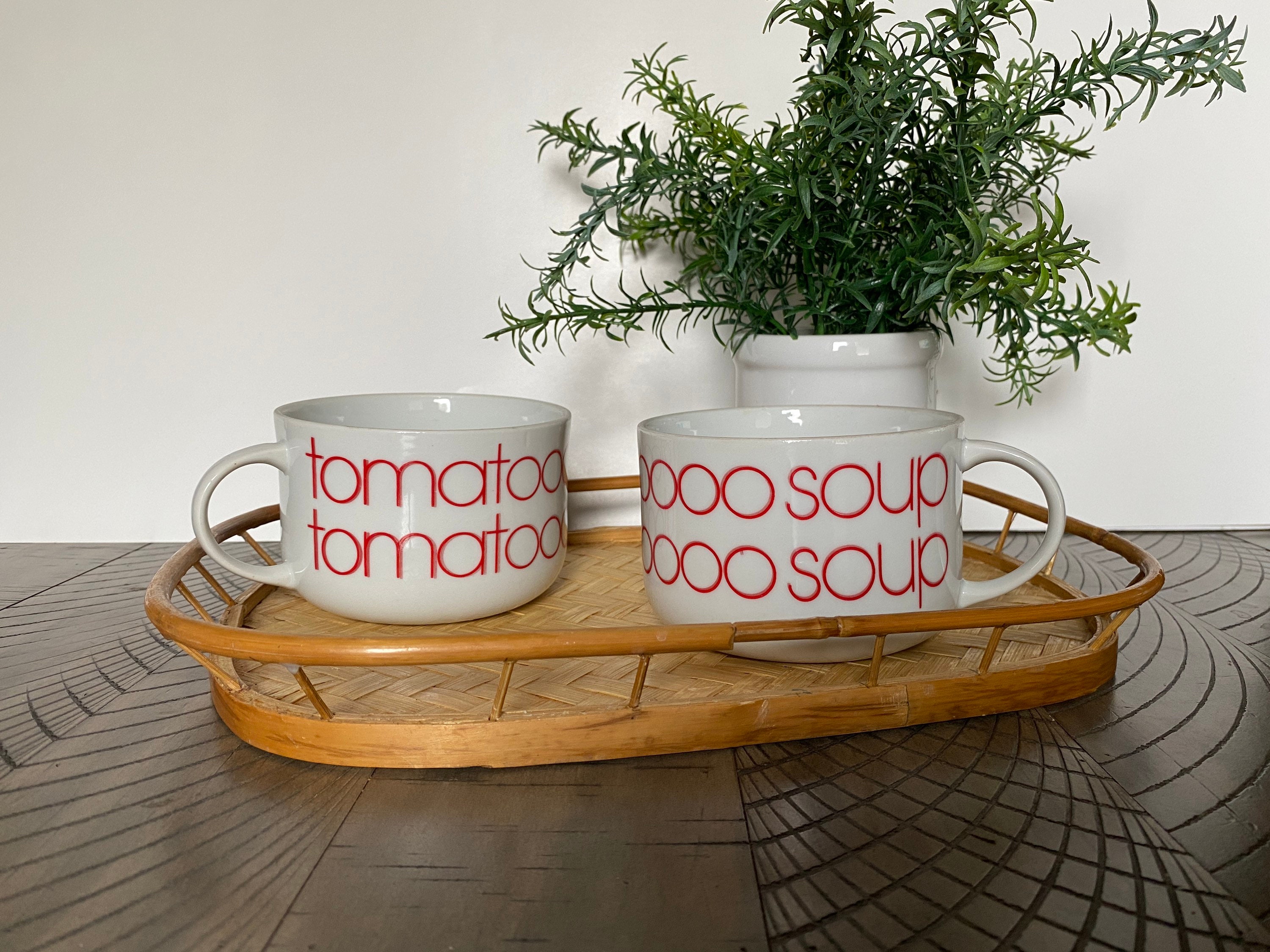 Pair Of Vintage Tomato Soup Mugs - Bowls