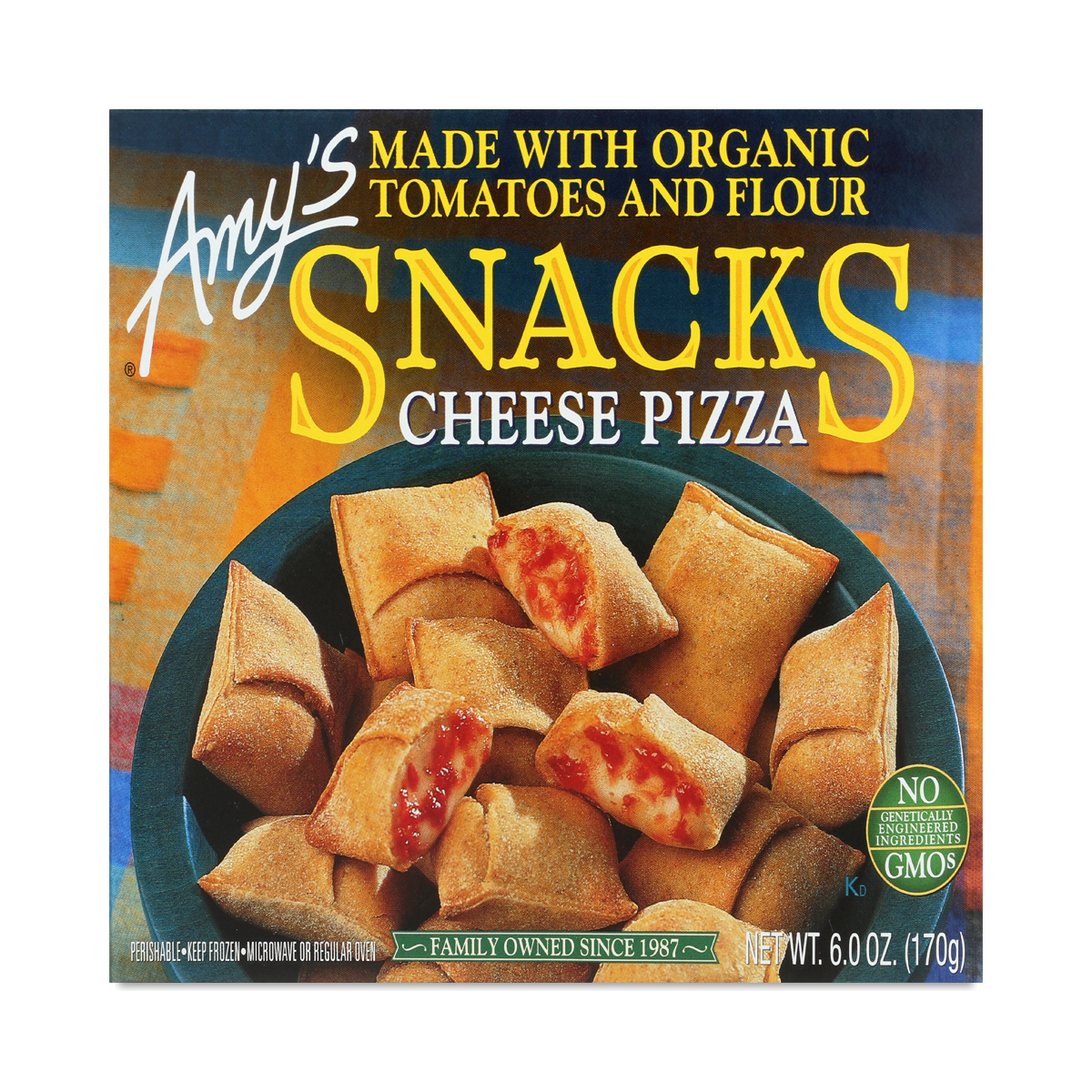 Amy's Cheese Pizza Snacks 6 oz box