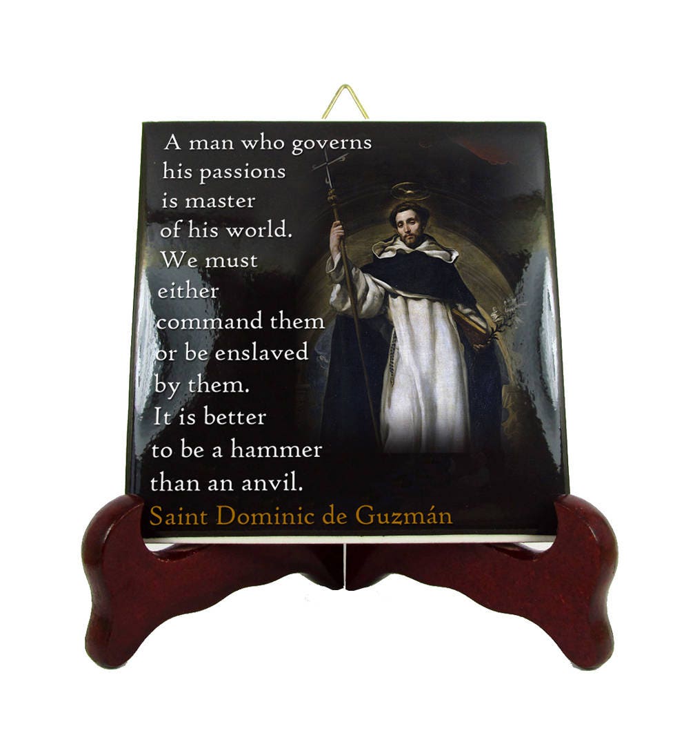Catholic Saints Quotes - St Dominic De Guzmn Icon On Ceramic Tile Catholic Quotes Saint