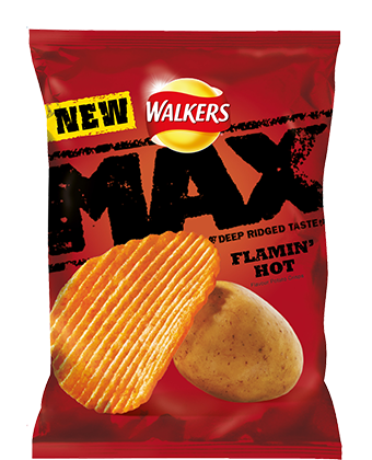 Walkers Max Flamin Hot Crisps 50g