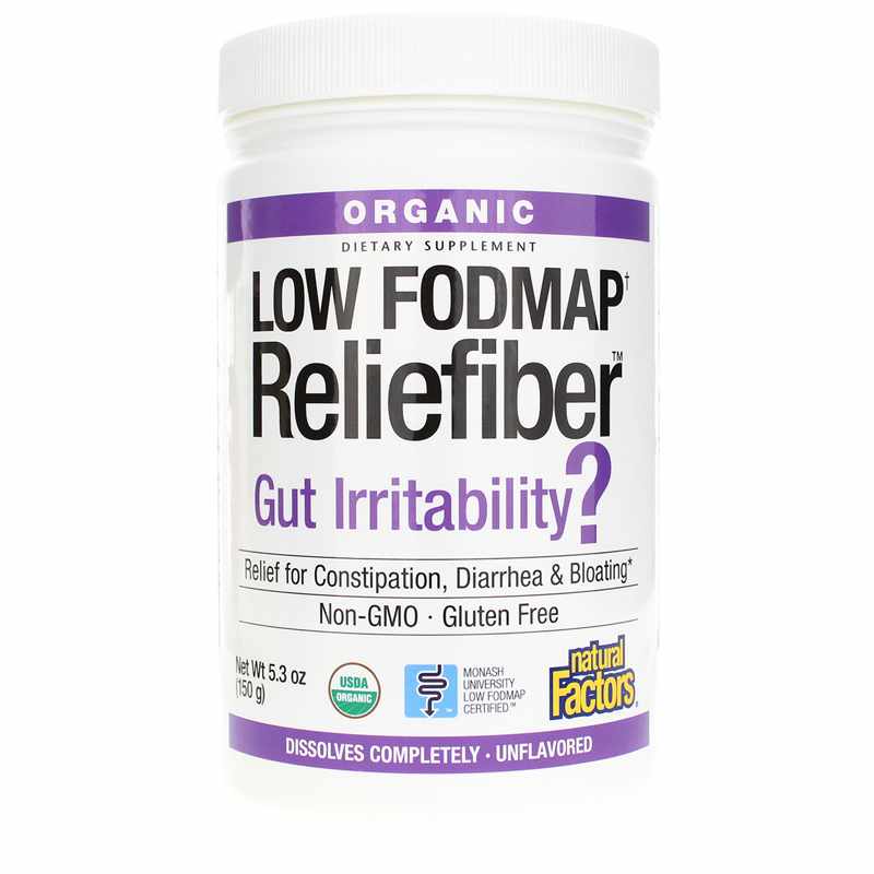 Natural Factors Organic Low Fodmap Reliefiber 5.3 Oz