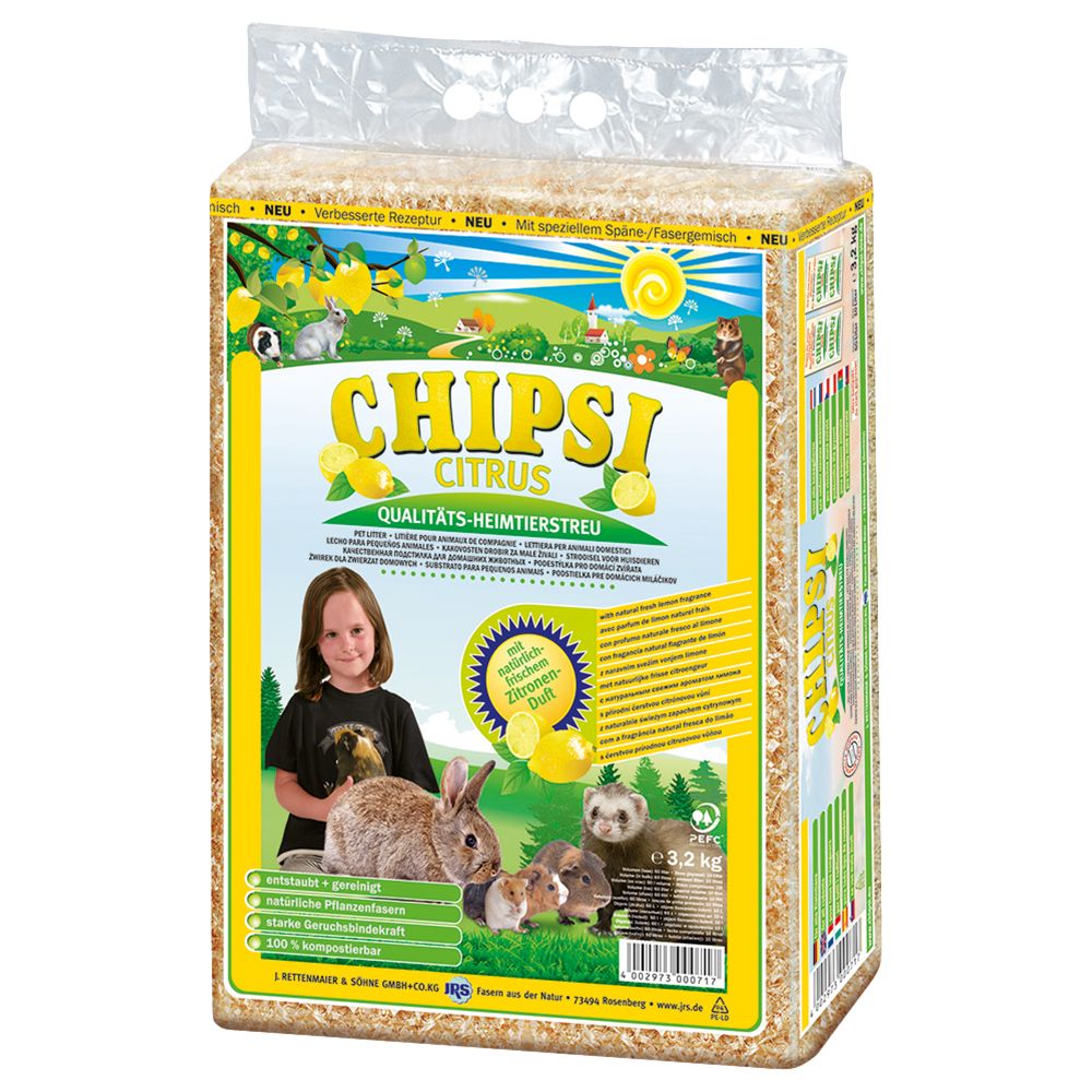 Chipsi Citrus Pet Bedding - 3.2kg (approx. 60l)