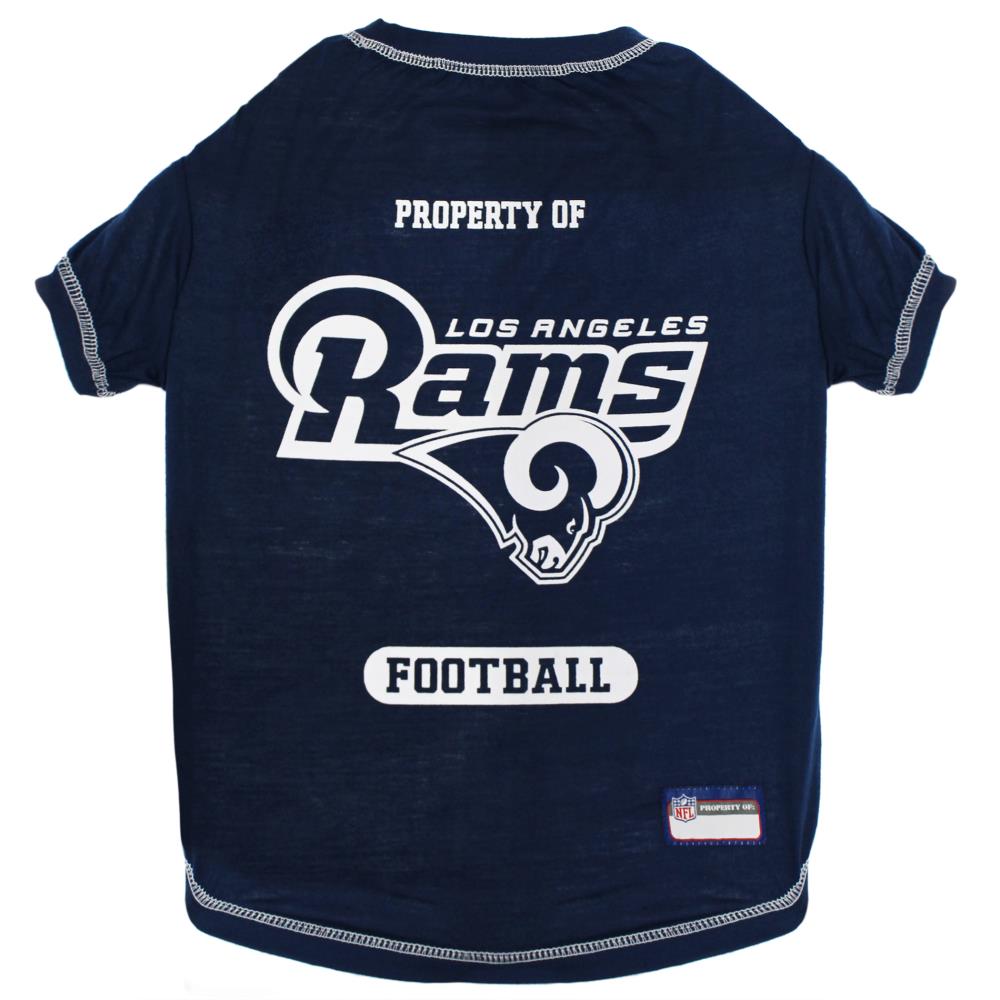 Pets First Los Angeles Rams X-Large (91- 110-lb) T-shirt Cotton in Blue | STL-4014-XL