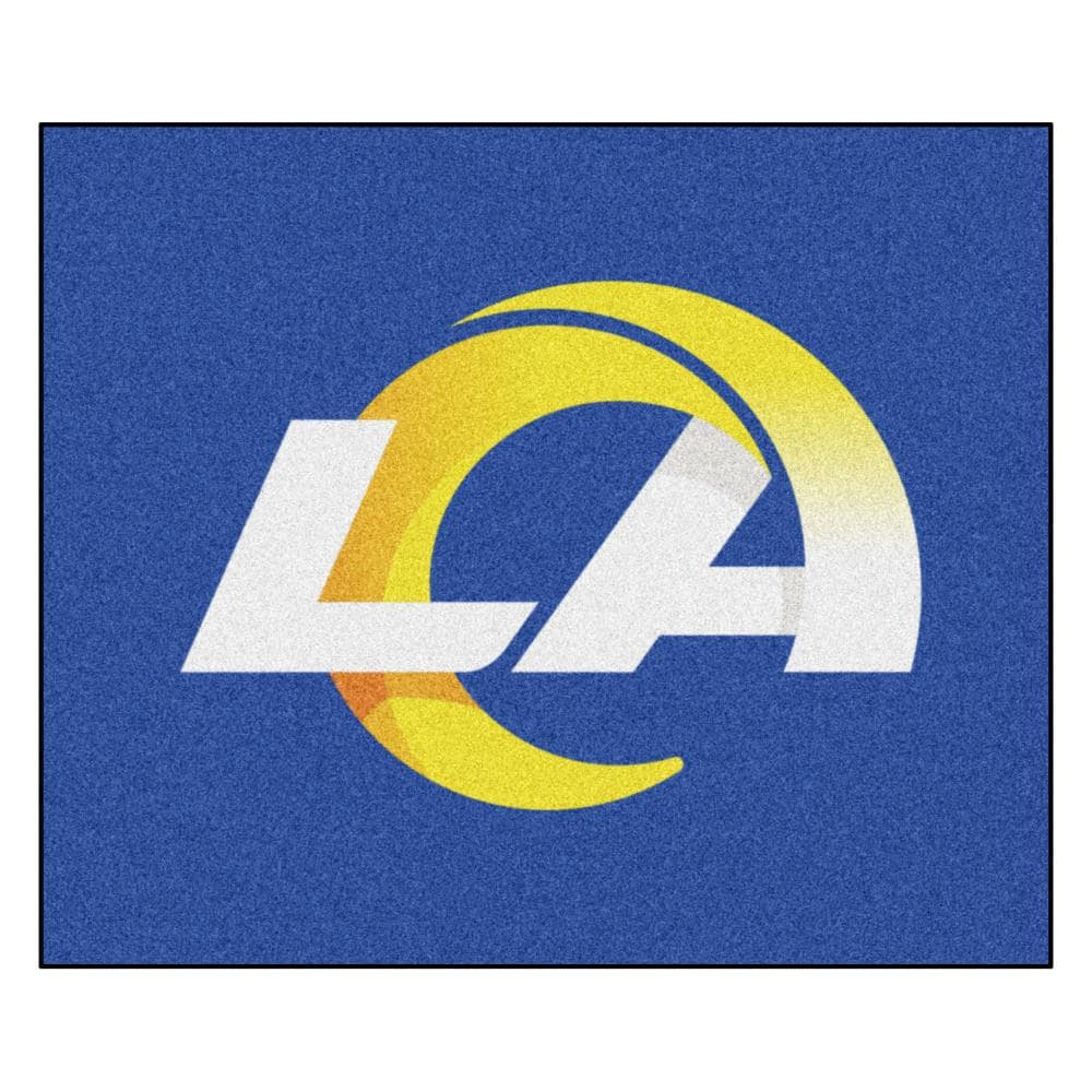 FANMATS Los Angeles Rams NFL Tailgater Mat 5 x 6 Blue Solid Sports Area Rug | 28769