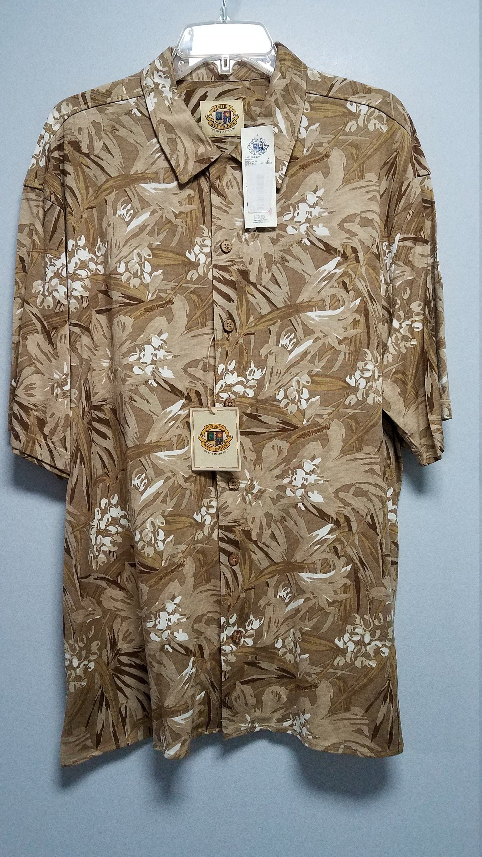 Vintage Silk/Cotton Blend Shirt By Pusser's Never Worn, Still With Tags On