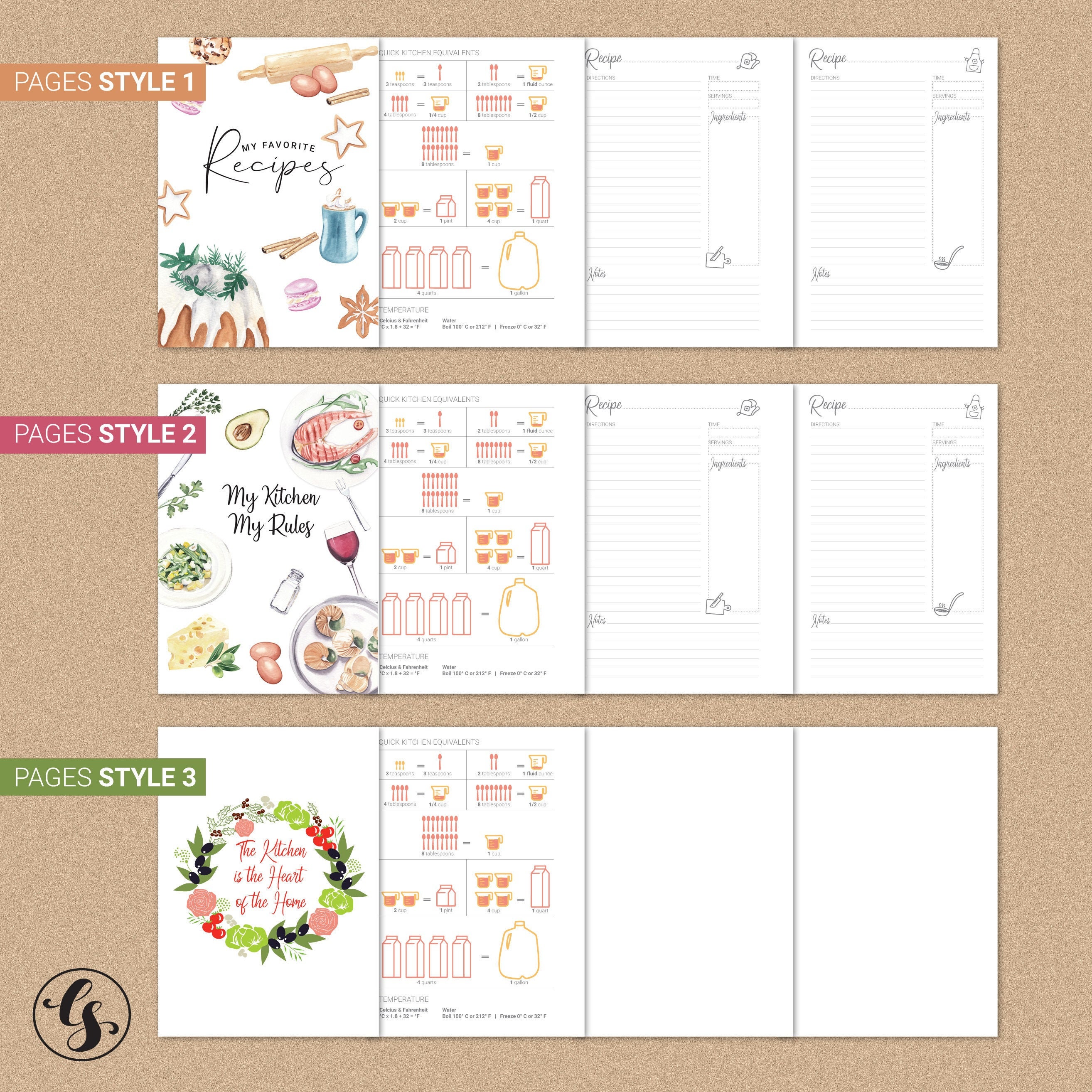 Cook Book Refill Pages A5 & A6