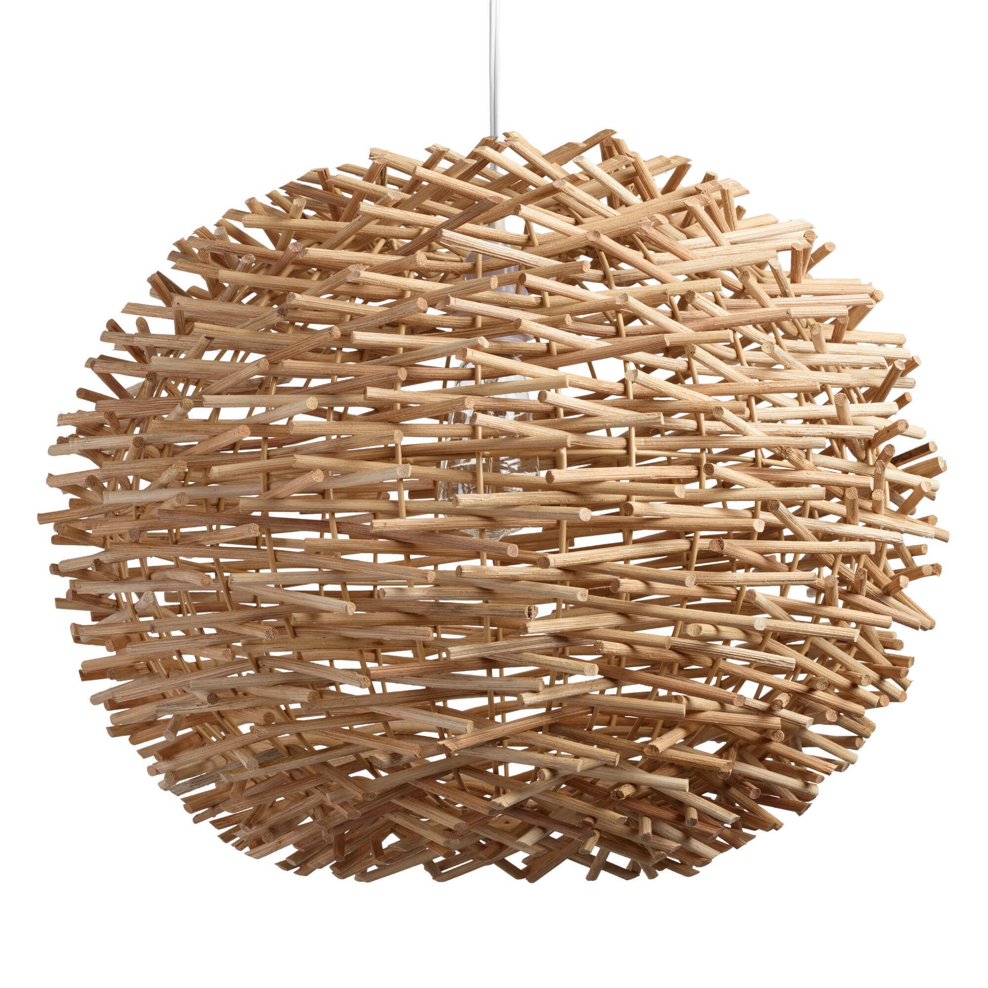Wicker Nest Pendant Lamp by World Market