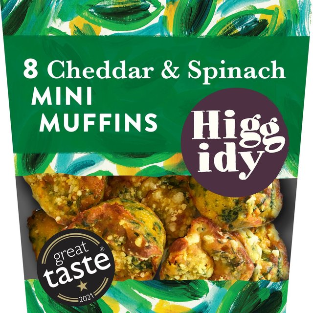 Higgidy 8 Cheddar & Spinach Mini Muffins