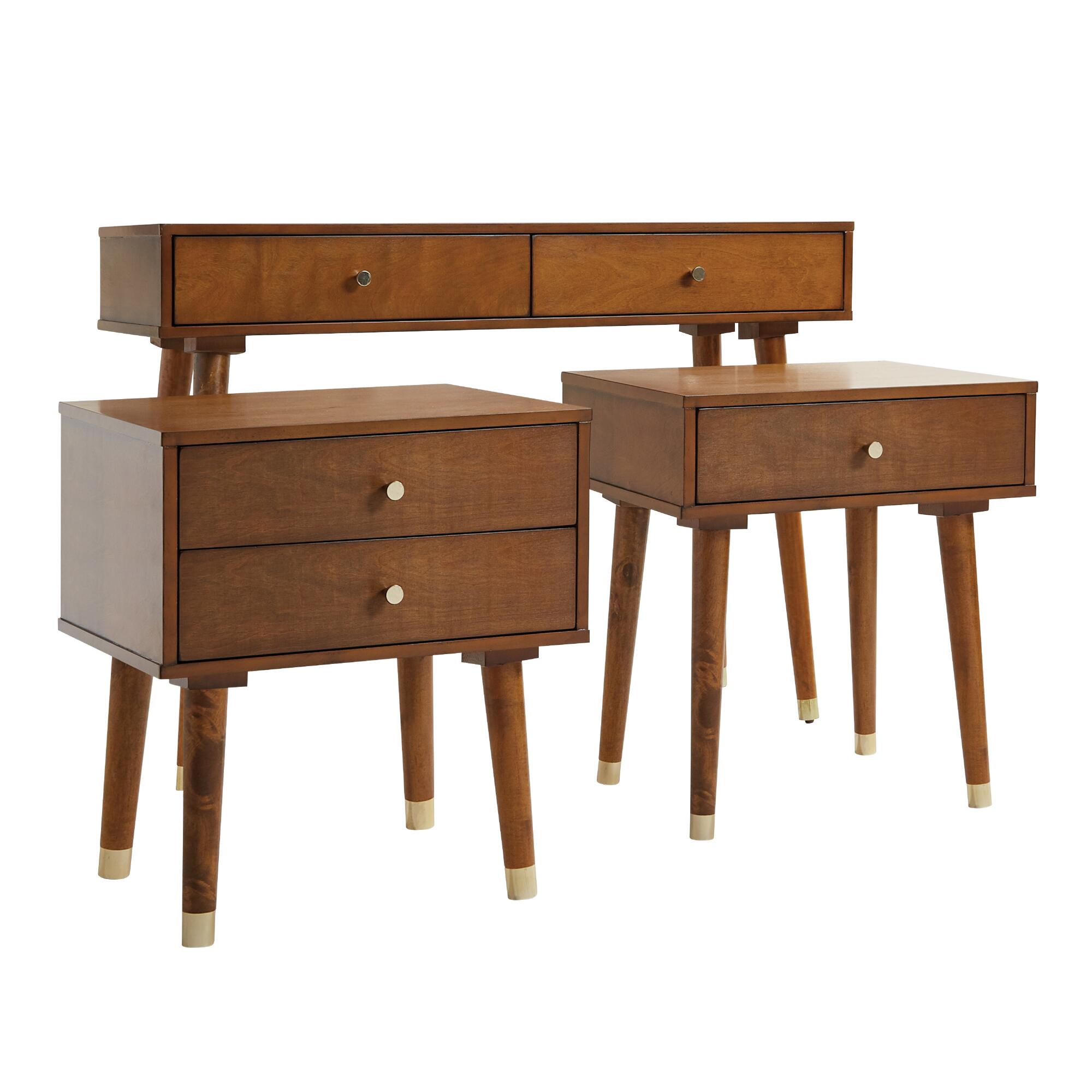Light Walnut Wood Caleb Table Collection by World Market