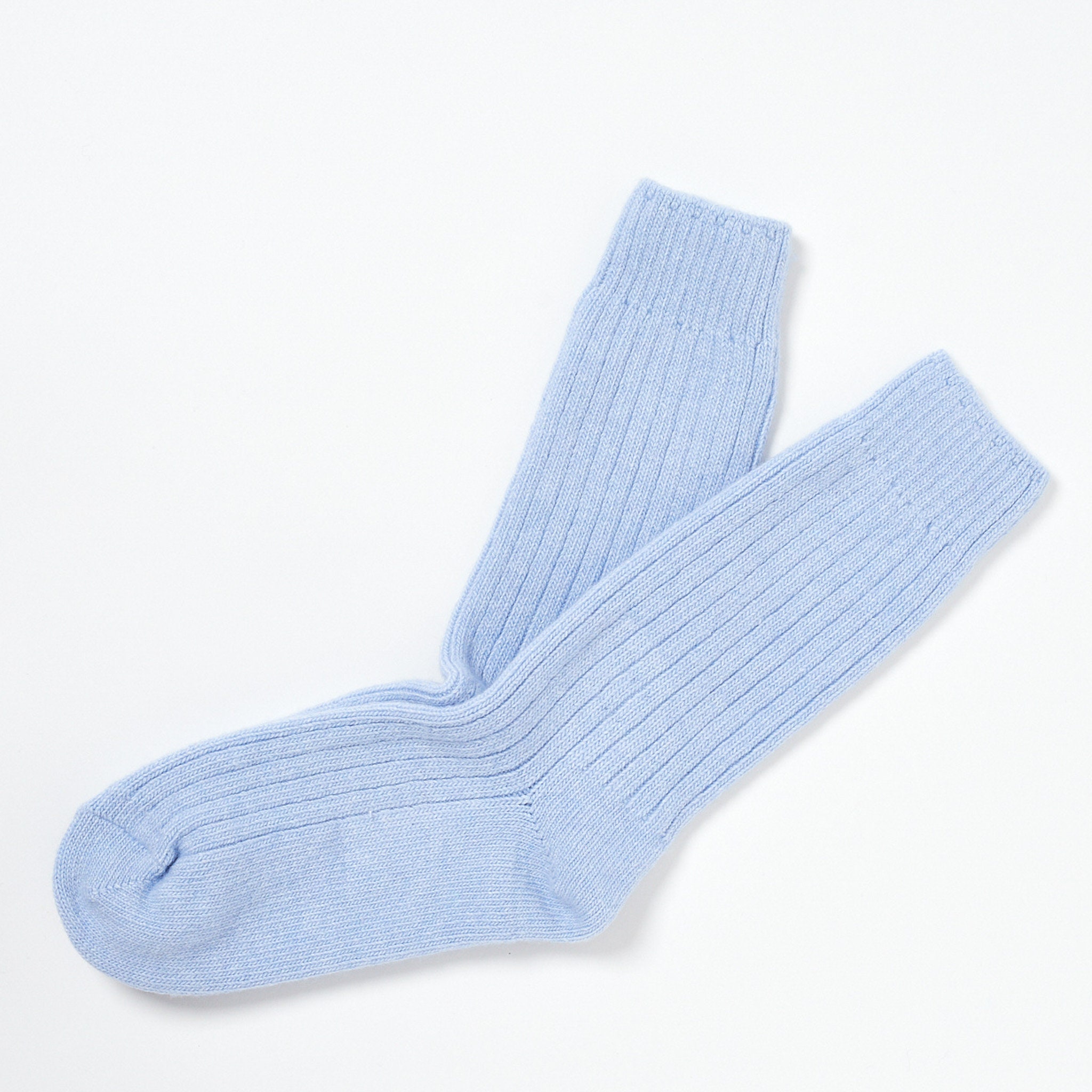 Cashmere Blend Socks - Dusty Blue Size M Uk 4-7 | Eur 37-41/Us 5.5 -8.5