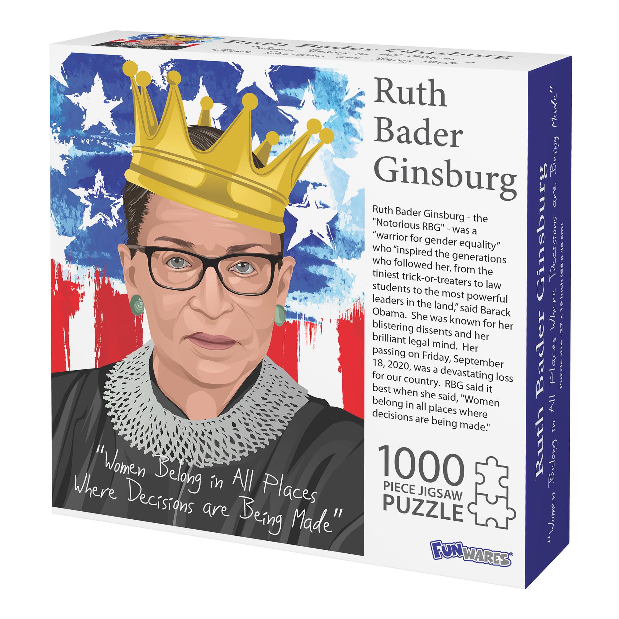 Funwares Ruth Bader Ginsburg 1000 Piece Puzzle: Multi - Paper by World Market