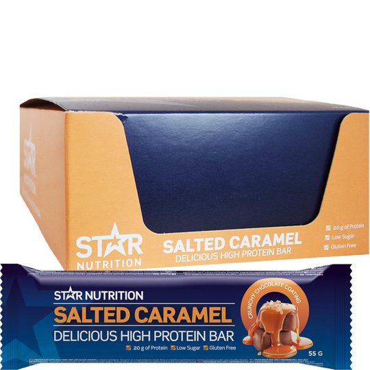 Laatikollinen Proteiinipatukoita "Salted Caramel" 12 x 55g - 33% alennus