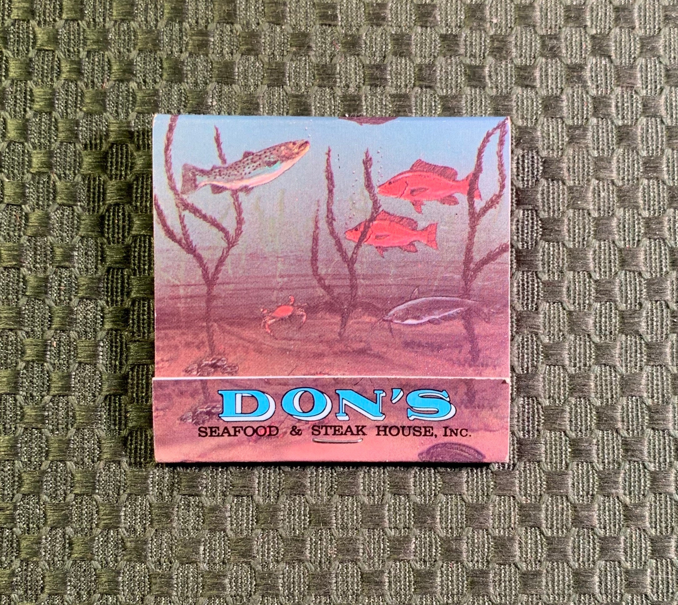 Vintage Matchbook, Dons Seafood, Steak House, Restaurant, Texas, Louisiana, with All 28 Match Sticks, Free Ship in Usa