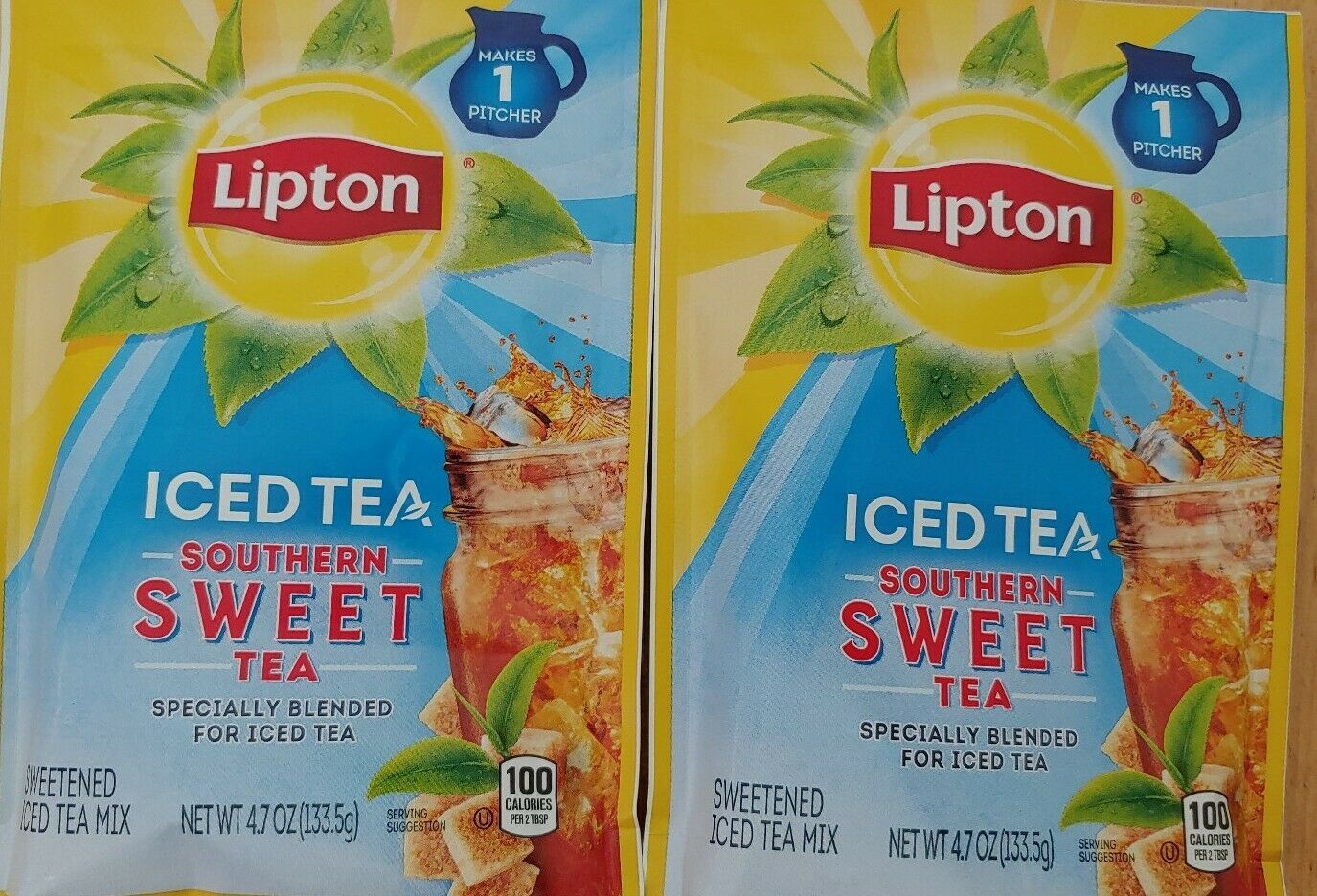 Lipton Southern Sweet Iced Tea Mix 4.7oz Sweet Pitcher Packets BB 8/5/21 2 Pack