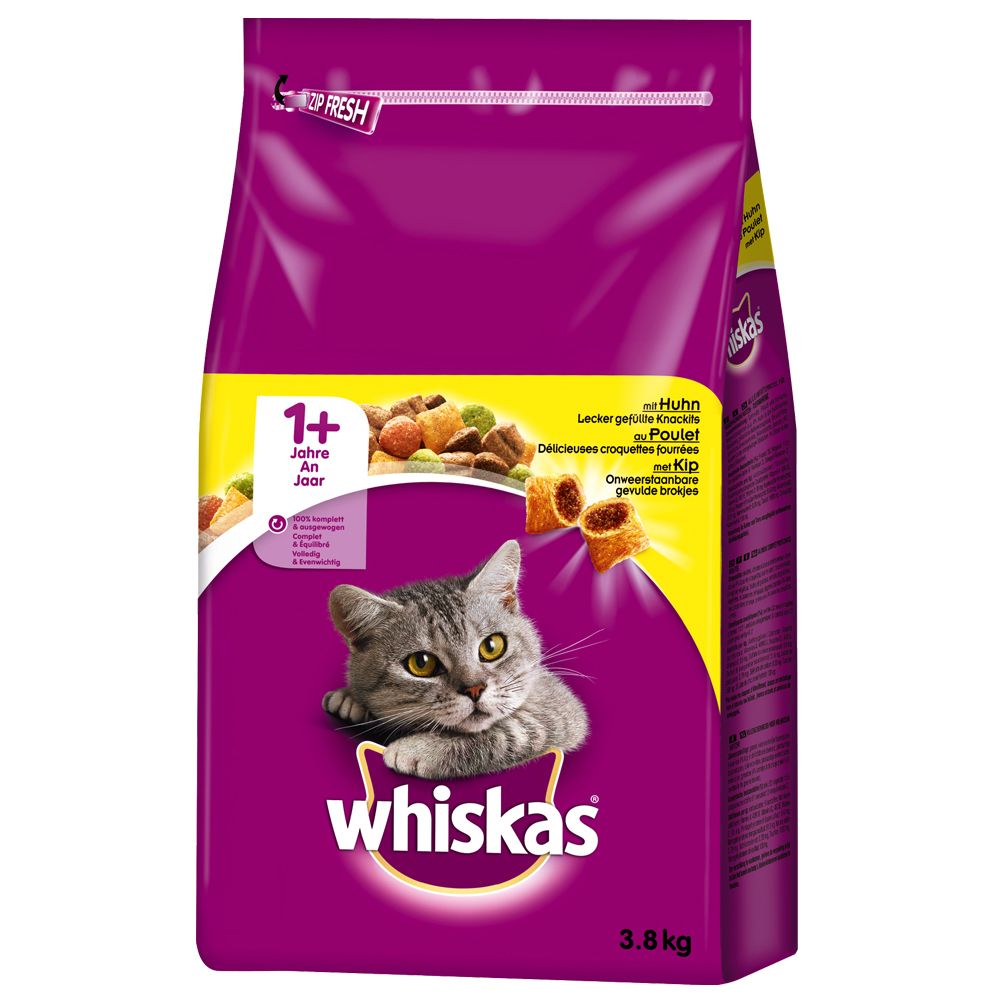 Whiskas Dry Cat Food Economy Packs - 1+ Lamb (2 x 4.125kg)