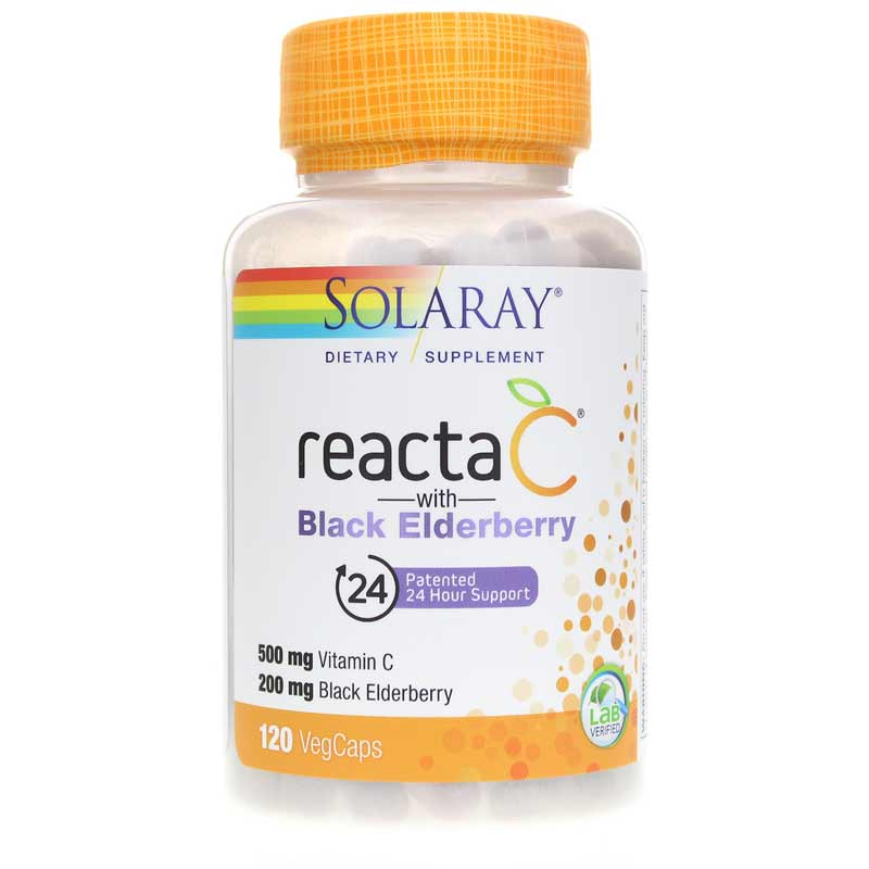 Solaray Reacta-C + Elderberry 120 Veg Capsules