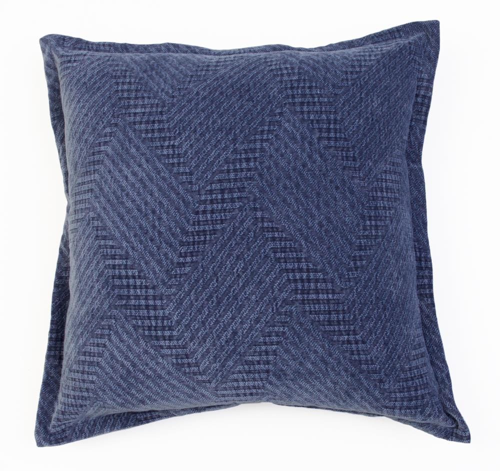 Decor Therapy Thro by Marlo Lorenz 18-in x 18-in Vintage Indigo Woven Cotton Blend Indoor Decorative Pillow in Blue | TH022838002E
