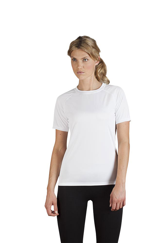 Sport T-Shirt Damen, Weiß, XL