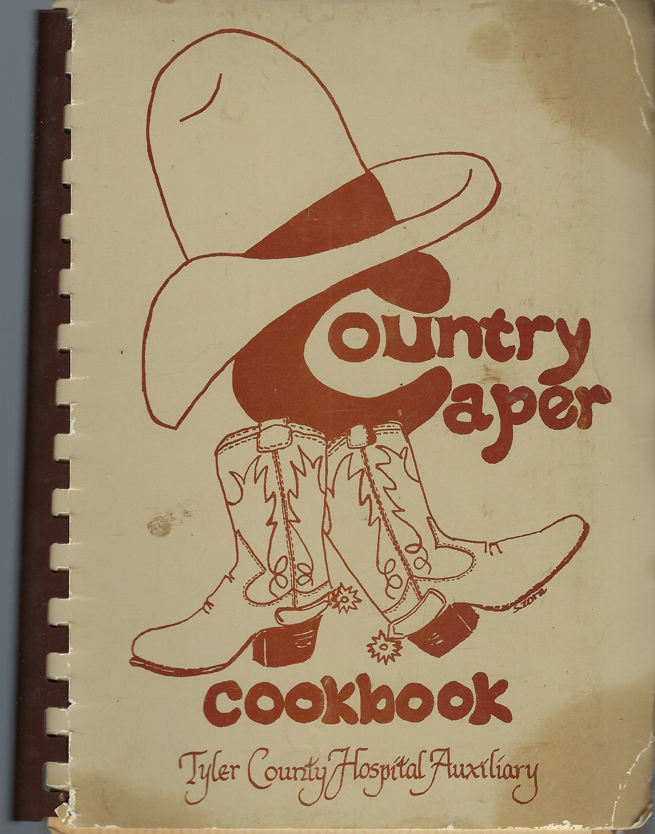 Woodville Texas Vintage 1984 Tyler County Hospital Auxiliary Country Caper Cookbook Tx Community Favorite Recipes Collectible Rare Book