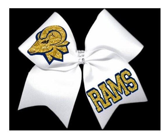 Rams Custom Glitter Cheer Bow
