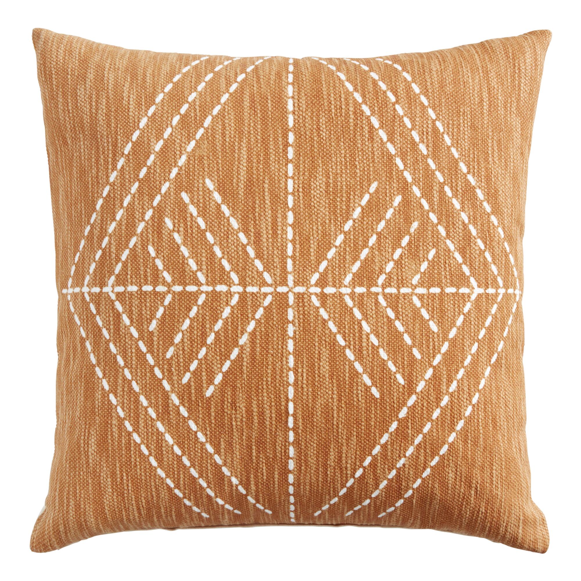 Rust Geo Printed Throw Pillow by World Market