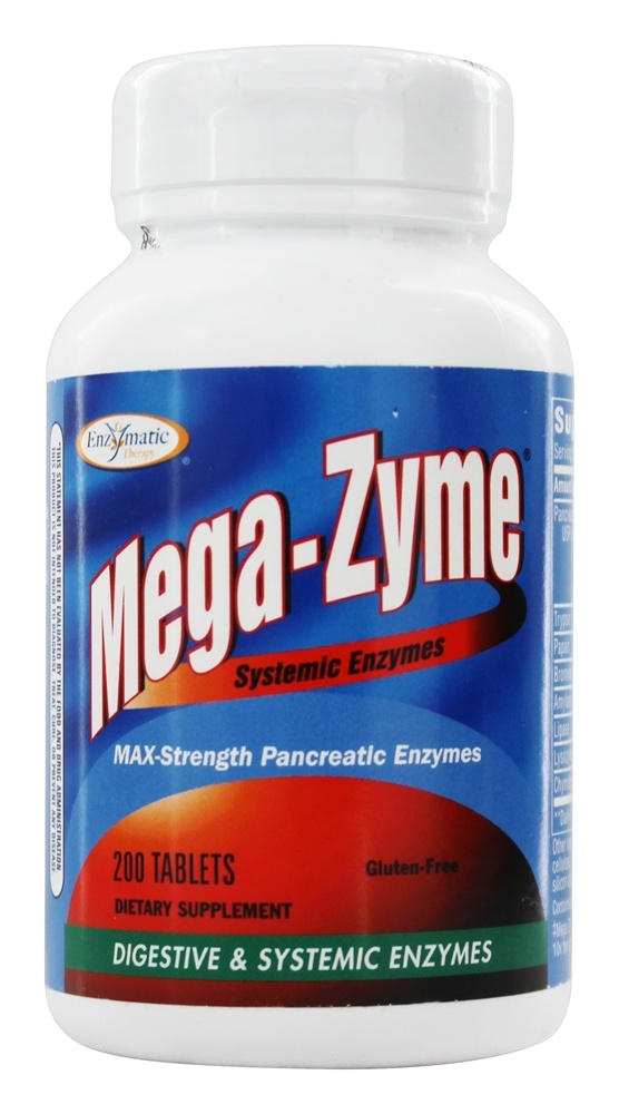 Enzymatic Therapy - Mega-Zyme Systemic Enzymes - 200 Tablets