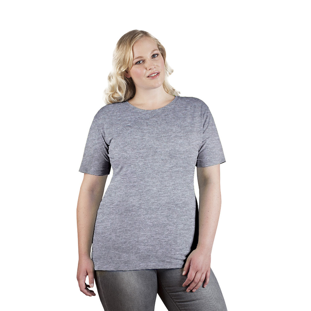 Premium T-Shirt Plus Size Damen, Sportgrau, XXXL