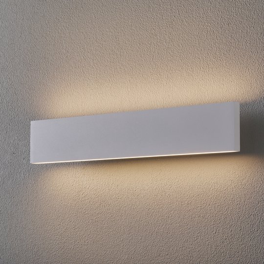 Concha-LED-seinävalaisin 47 cm, valkoinen