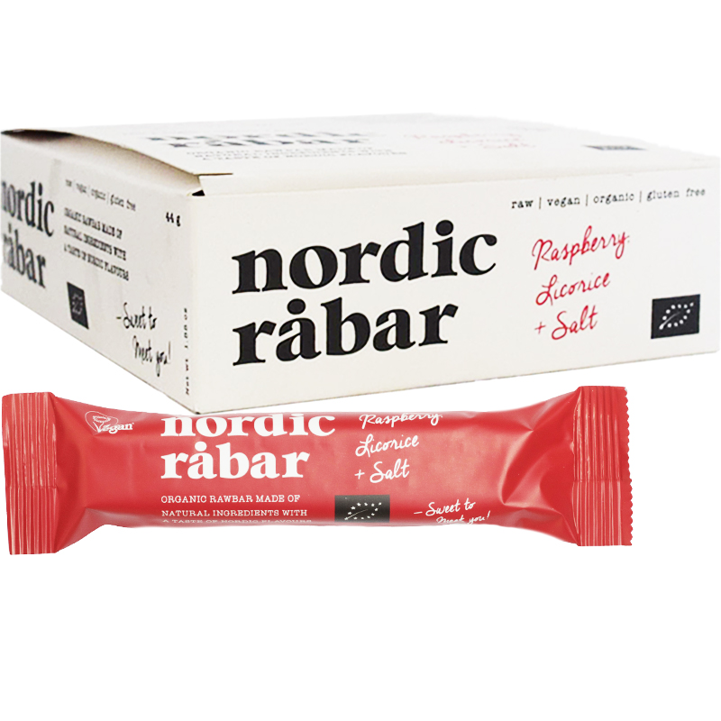 Hel Låda Råbars ”Raspberry, Licorice & Salt” 15 x 44g - 51% rabatt