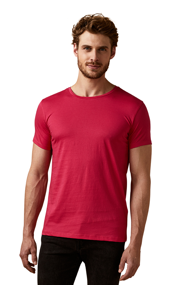 X.O Rundhals T-Shirt Herren, Pink, XXL