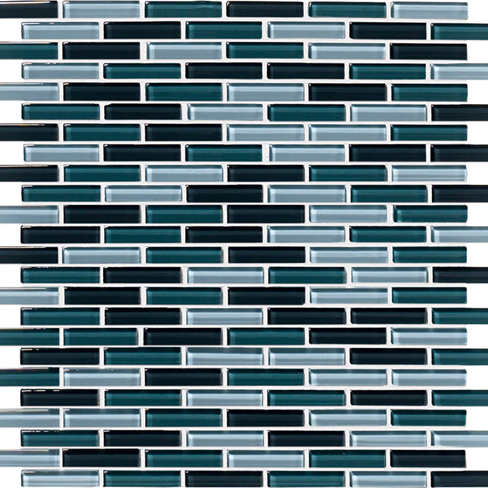 Crossville High Fidelity Haze/Ocean/North 4x14 Swatch Sample 0.5x2 Mosaic Blend | .5X2LW.GB11