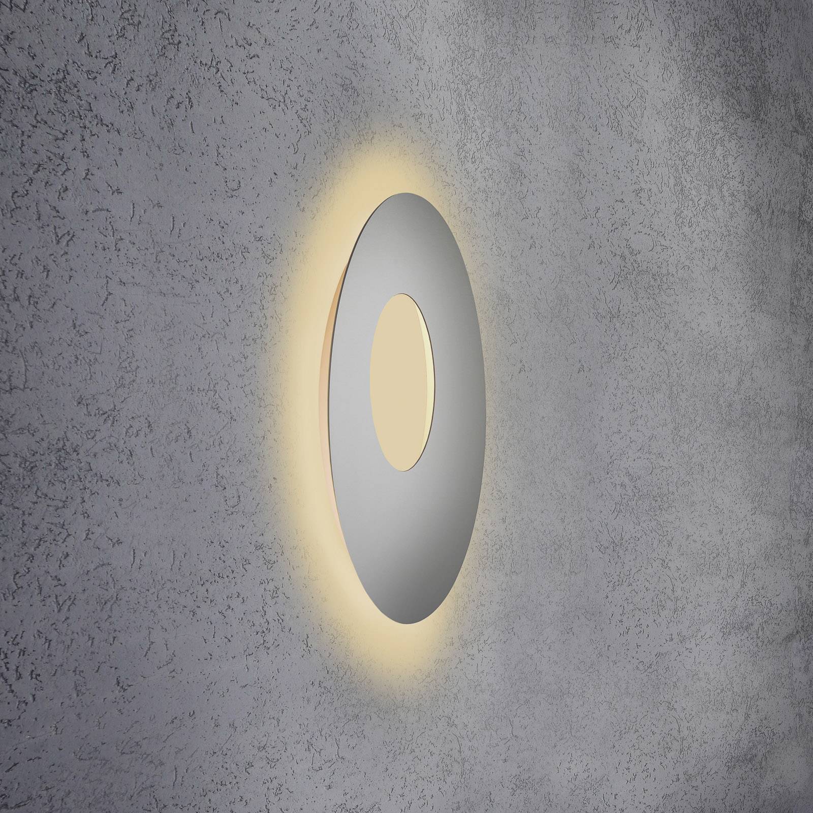 Escale Blade Open -LED-seinävalaisin hopea Ø 59 cm