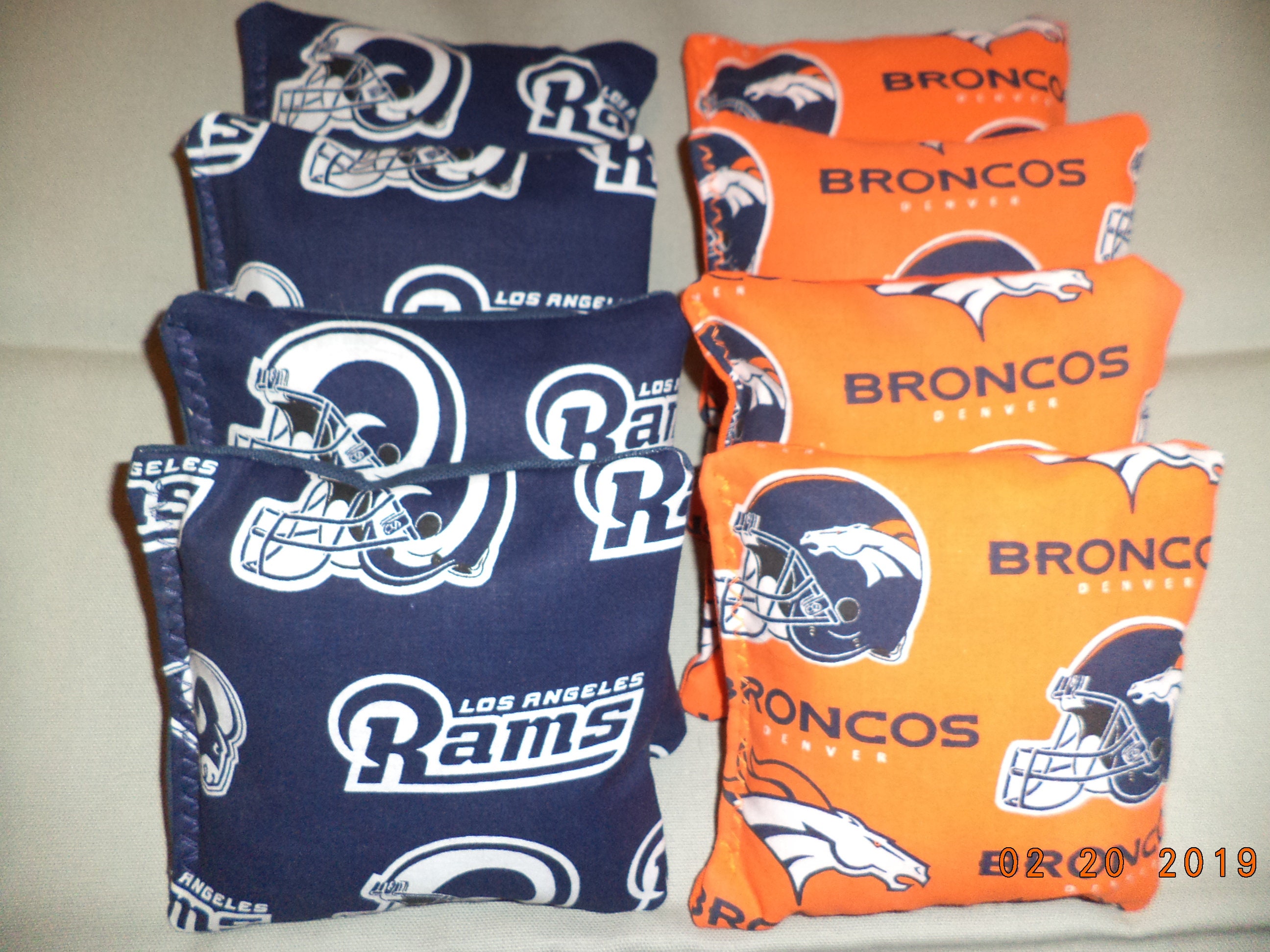 Cornhole Bean Bags Denver Broncos Los Angeles Rams Bag Toss