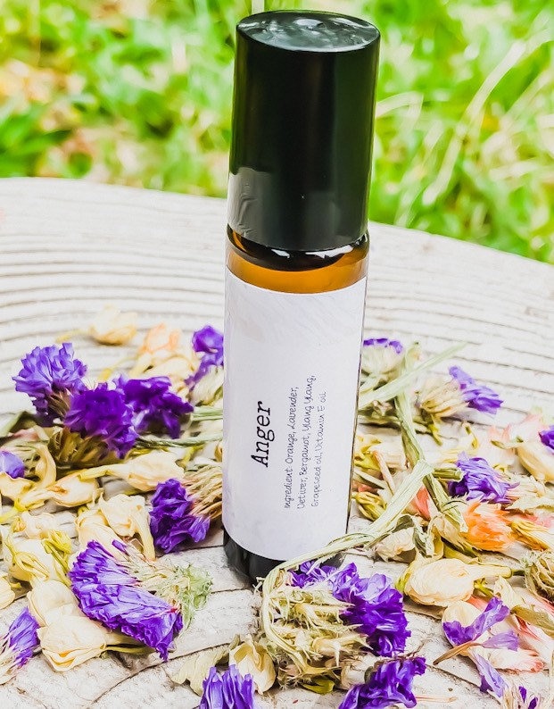 Anger Essential Oil Rollerball Blend 10Ml, Oils, Organic, Self Care, Personal Therapy, Gift