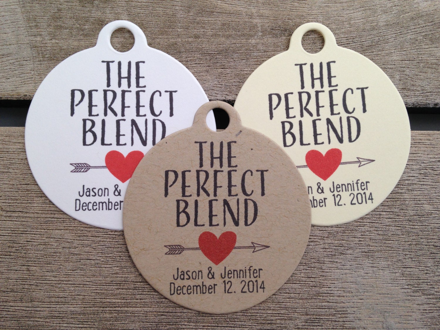 Wedding Gift Tags - The Perfect Blend Favor Customizable Personalized | Wt1431
