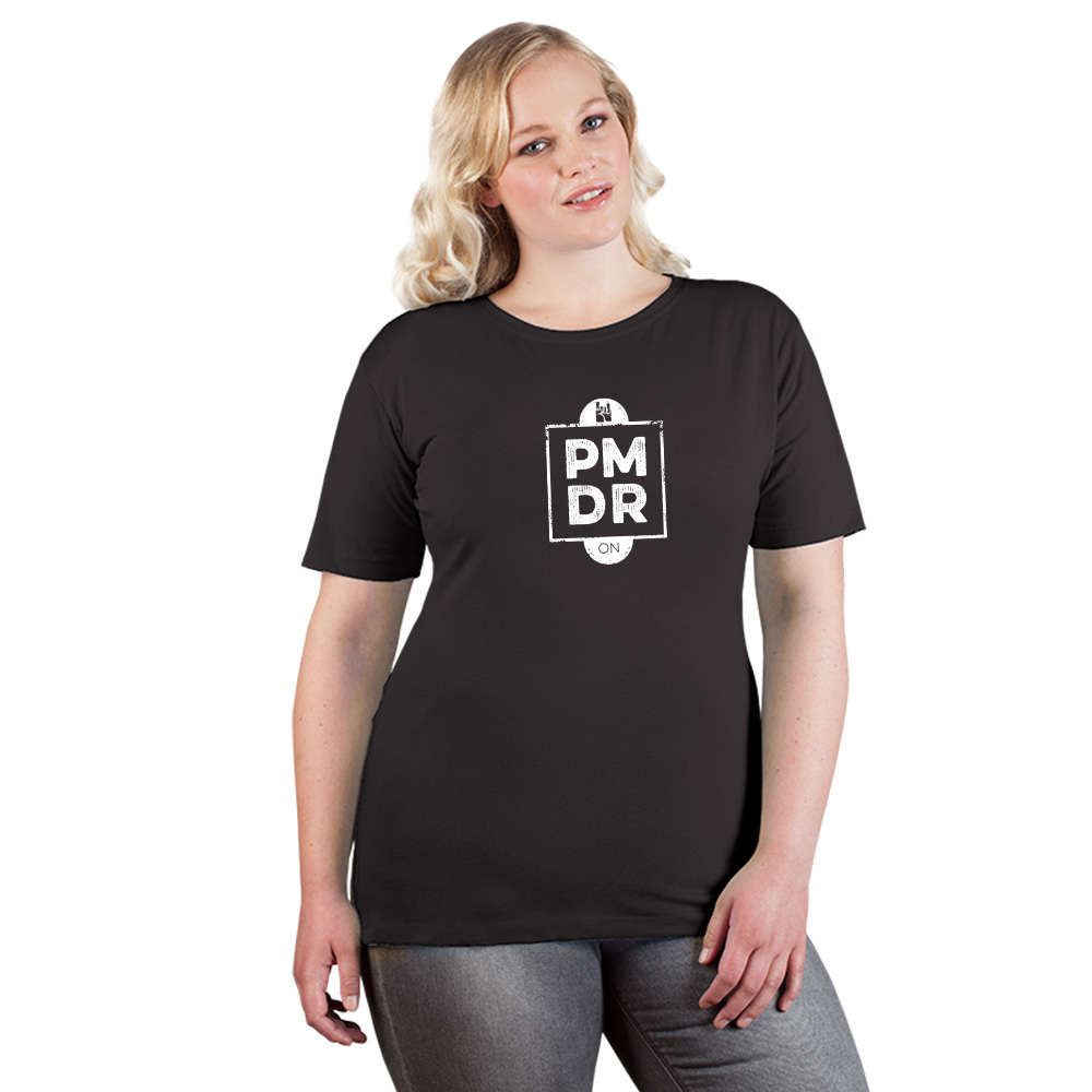 Print "promodoro rock on" Premium T-Shirt Plus Size Damen, Graphit, XXL