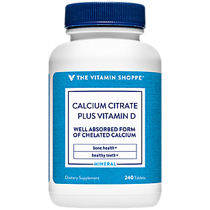 Calcium Citrate + Vitamin D - Bone & Teeth Health (240 Tablets)