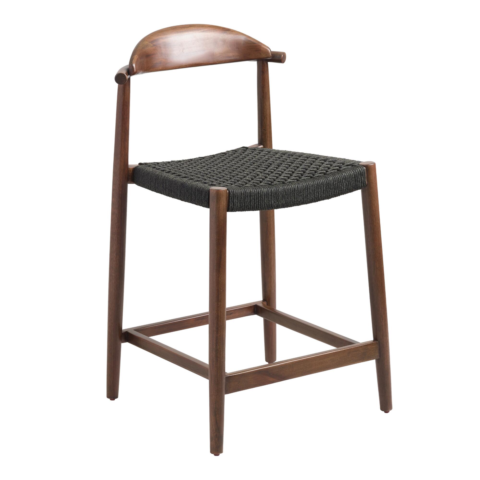 Charcoal Gray Woven Aimee Counter Stool by World Market