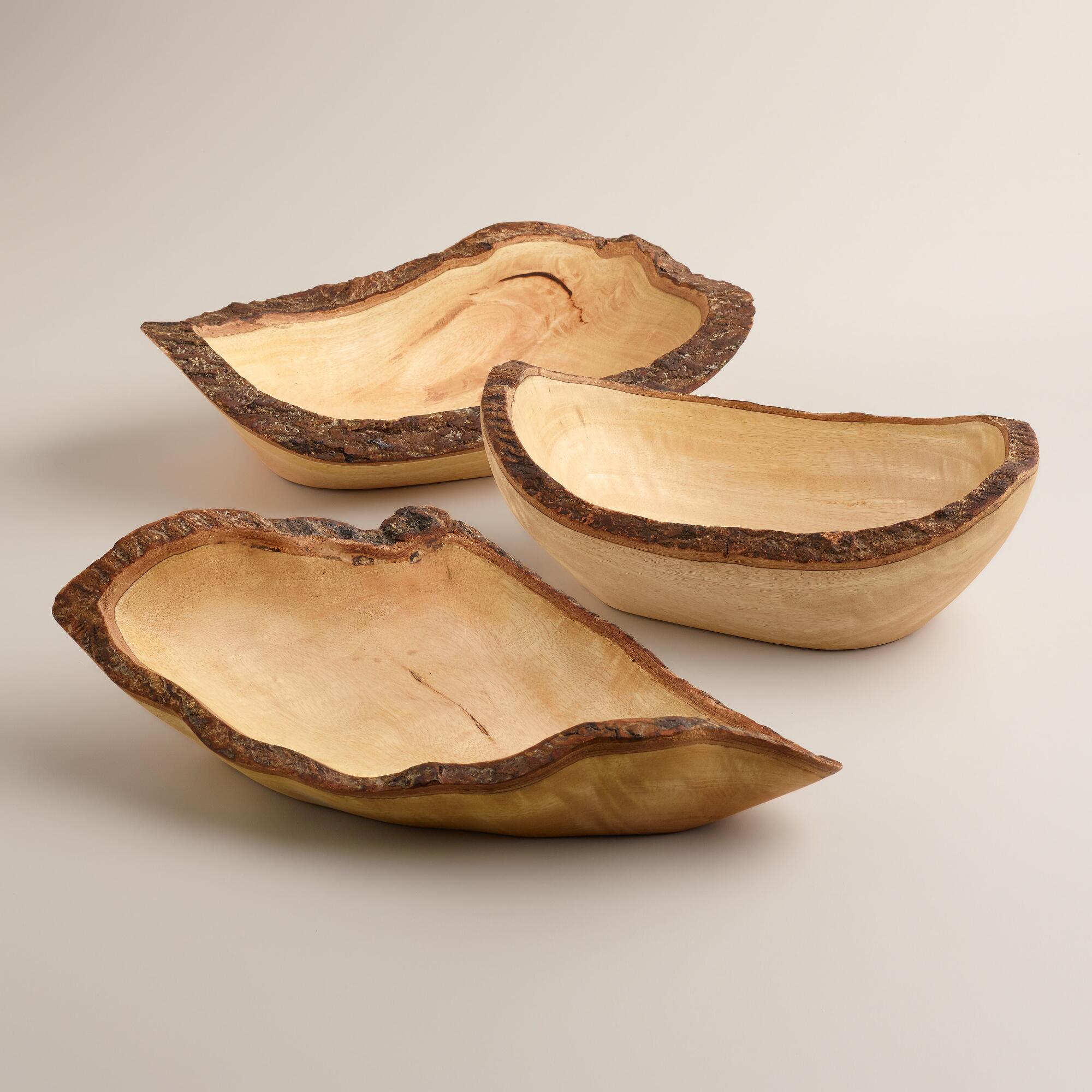 Natural Wood Bark Bowl by World Market