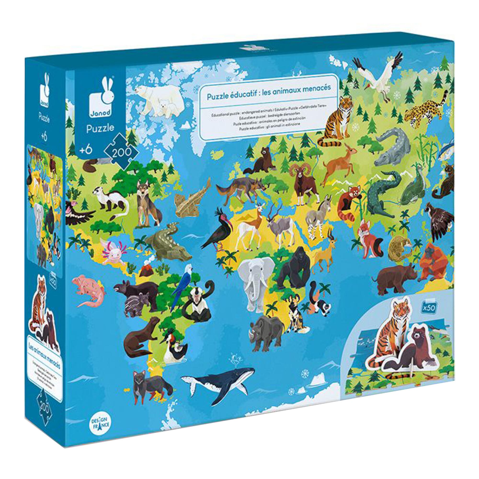 Janod Giant Endangered Animals 200 Piece Puzzle by World Market