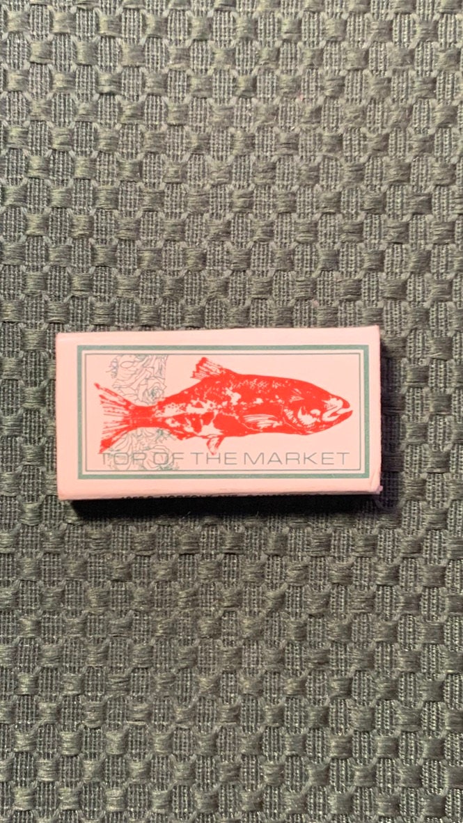 Vintage Matchbook, Top Of The Market, Seafood Restaurant, San Mateo, Diego, California, Matchbox, with Wood Matches, Free Ship in Usa